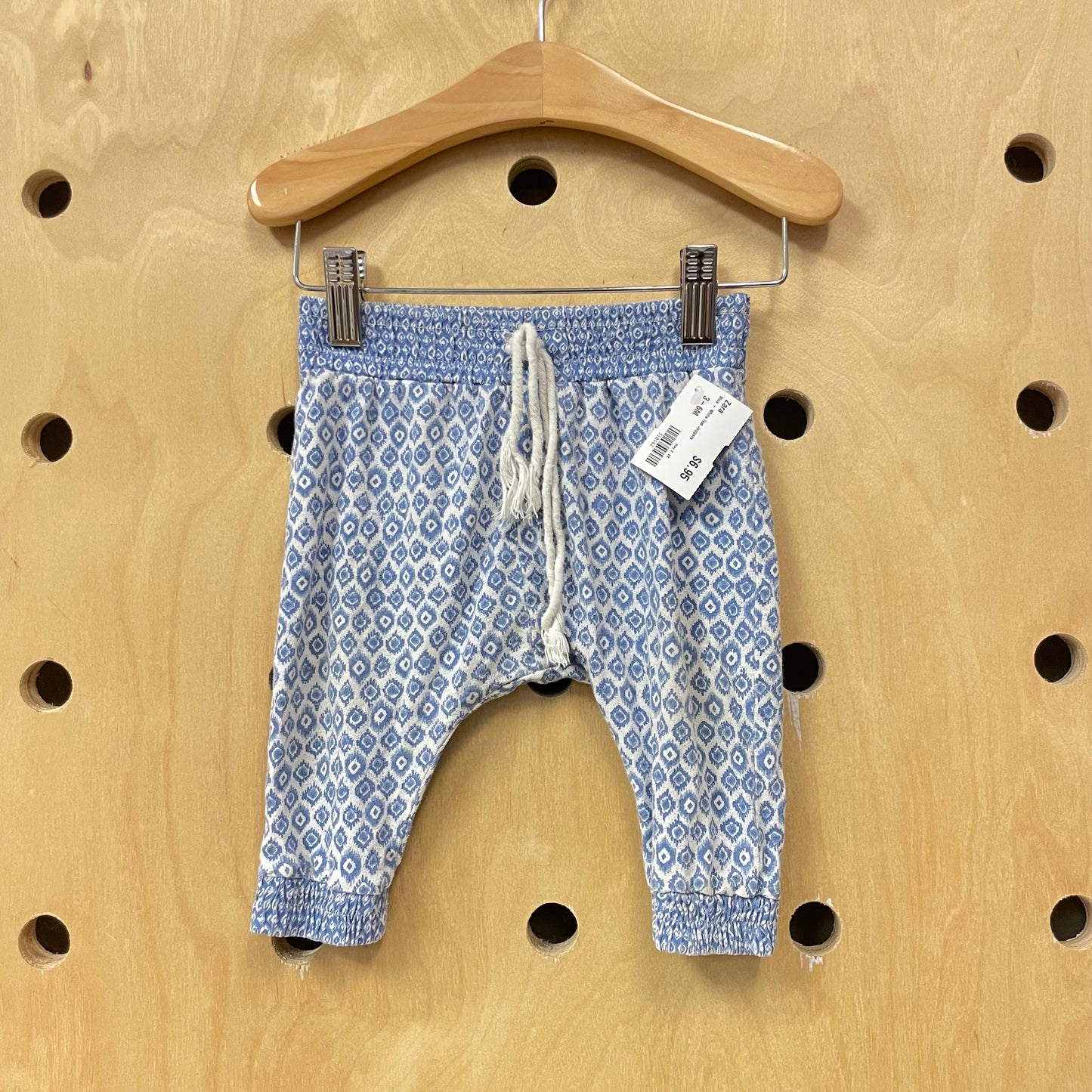 Blue + White Ikat Joggers