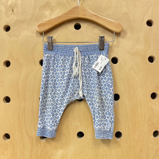 Blue + White Ikat Joggers