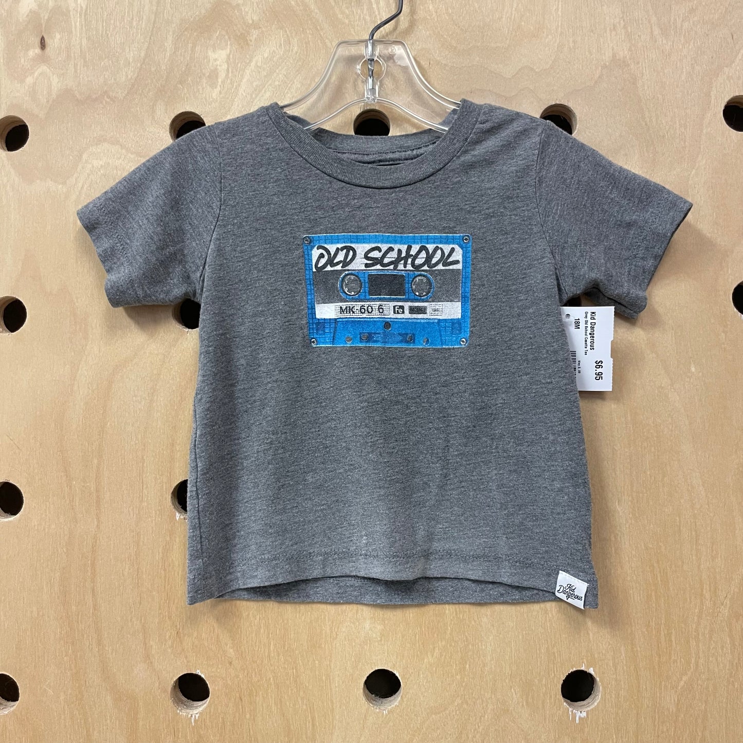 Grey Old School Casette Tee
