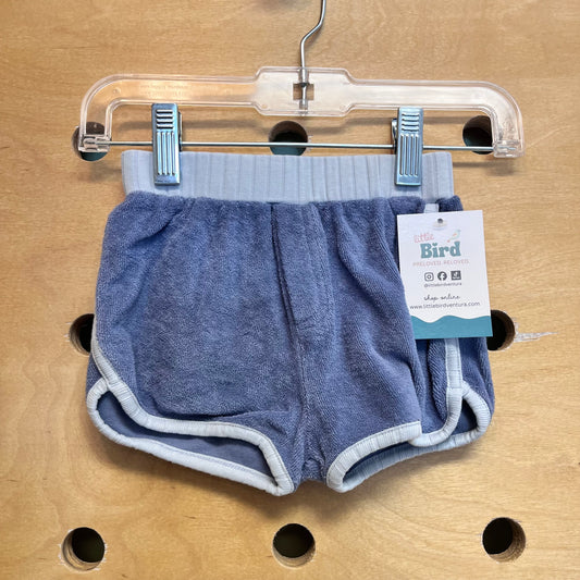 Organic Blue Terry Shorts