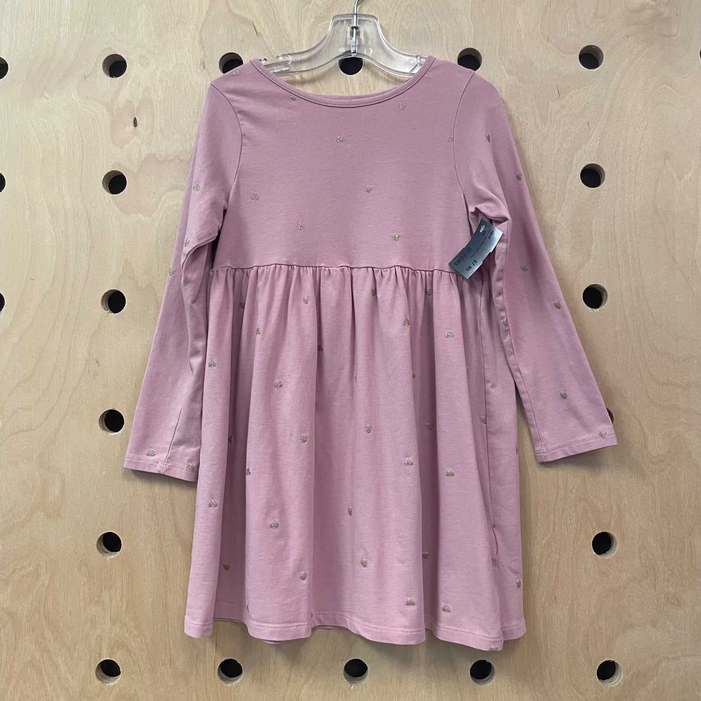 Pink + Gold Glitter Hearts Dress