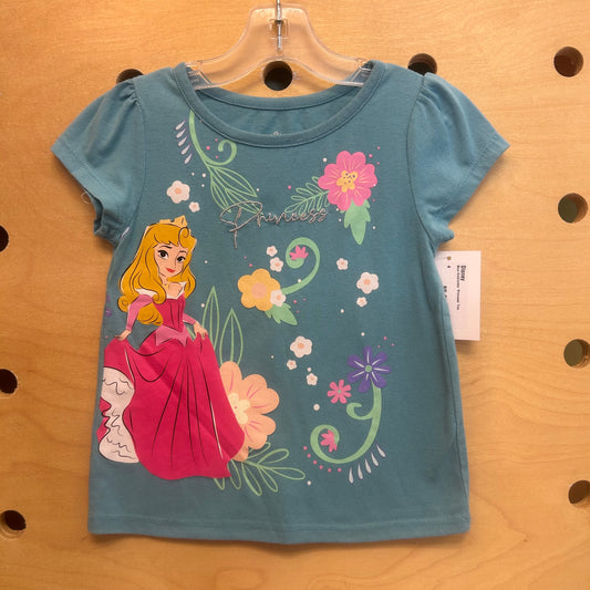 Blue Embroidered 'Princess' Tee