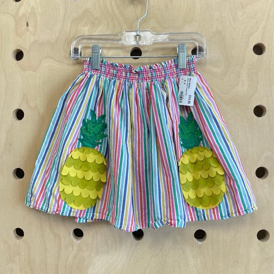 Rainbow Striped Pineapples Skirt