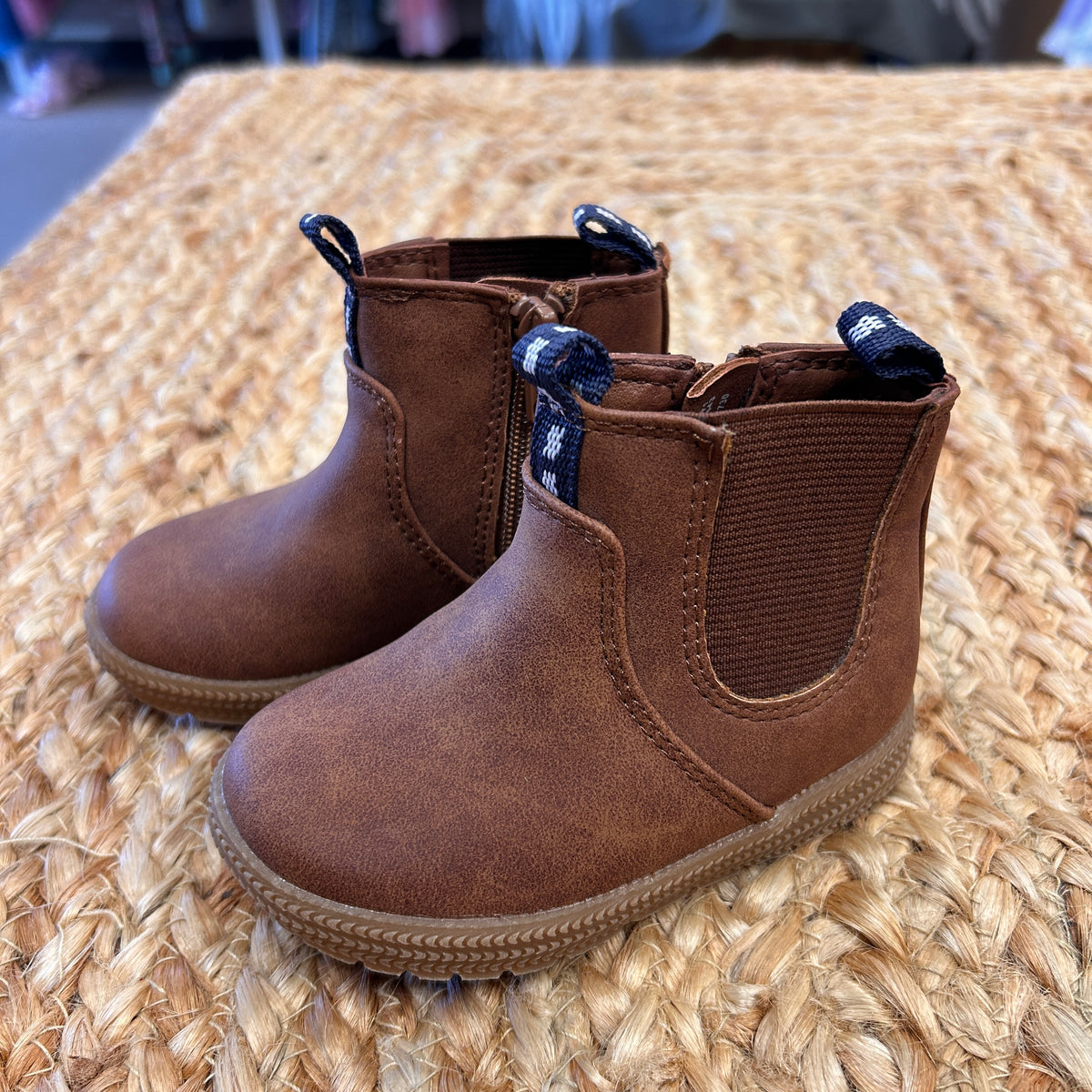 Brown & Blue Lucas Chelsea Boots