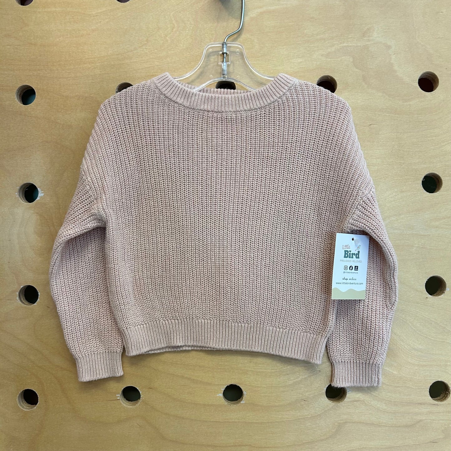 Beige Knit Cotton Sweater