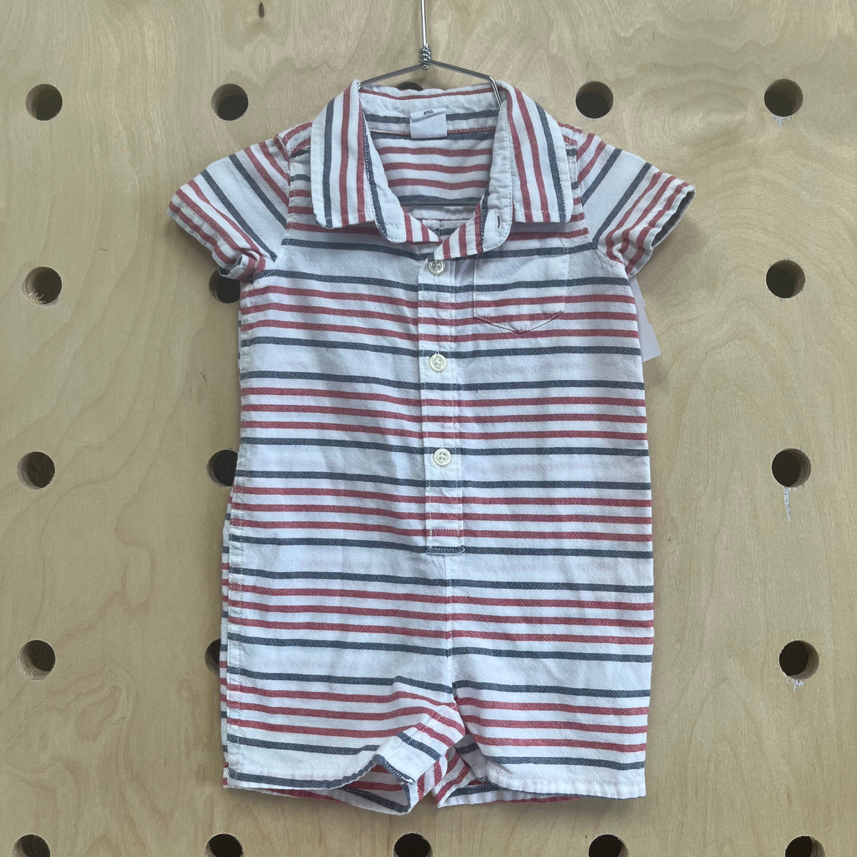 RW+B Striped Polo Romper