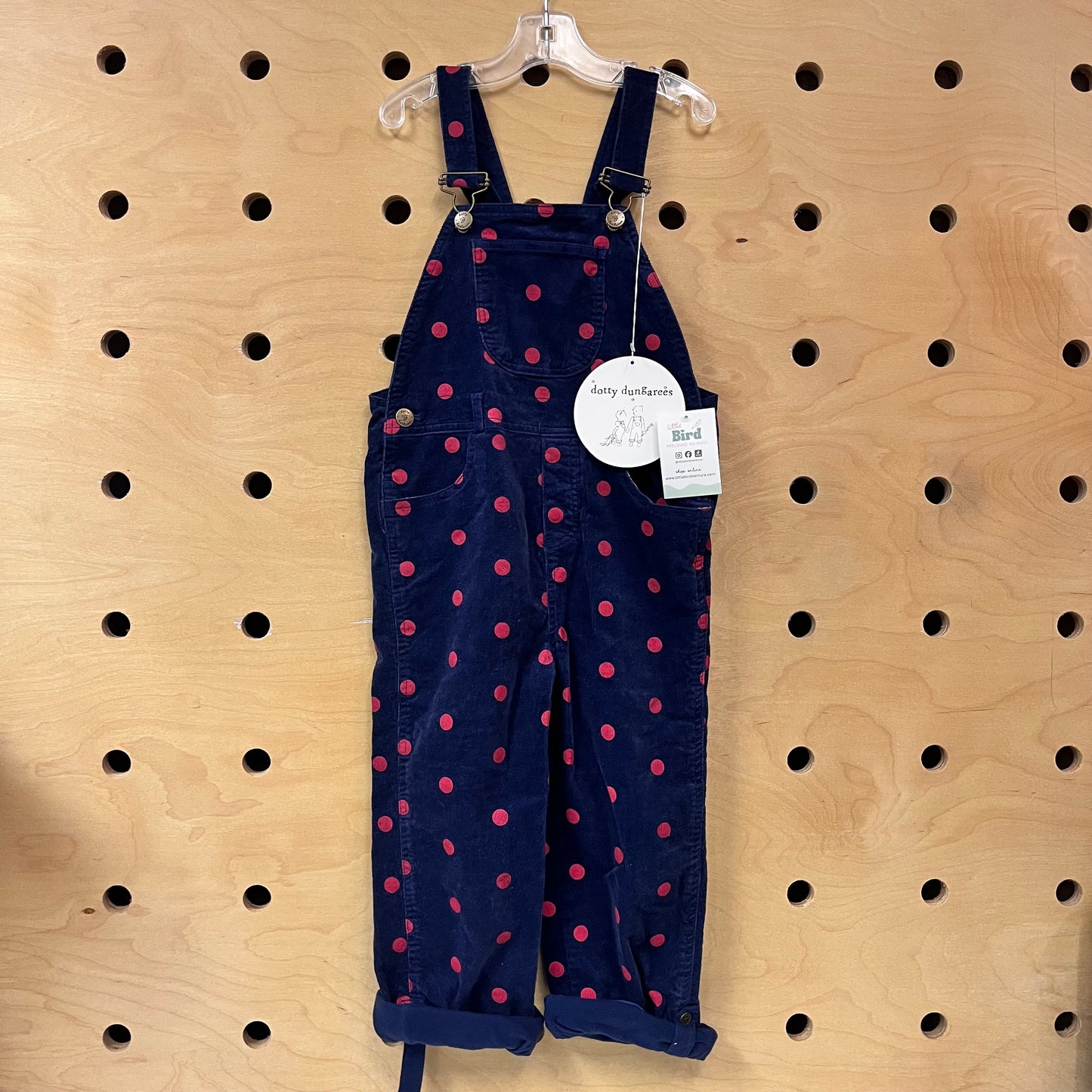 Blue/Red Lined-Cord Overalls NEW!