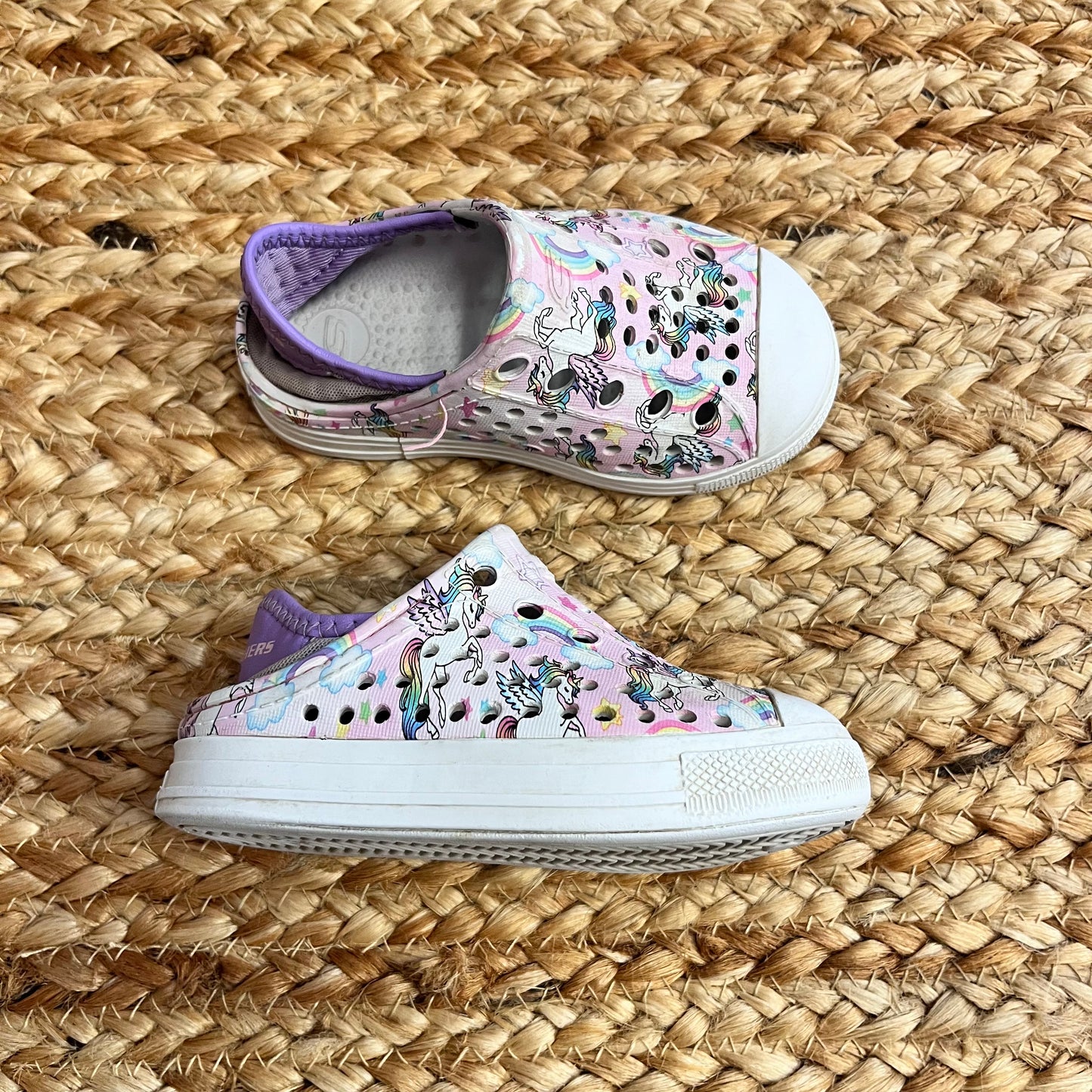Pink Unicorns Perforated Clogs