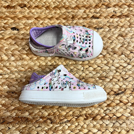 Pink Unicorns Perforated Clogs