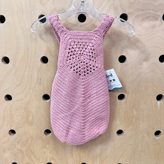 Pink Crocheted Romper NEW!