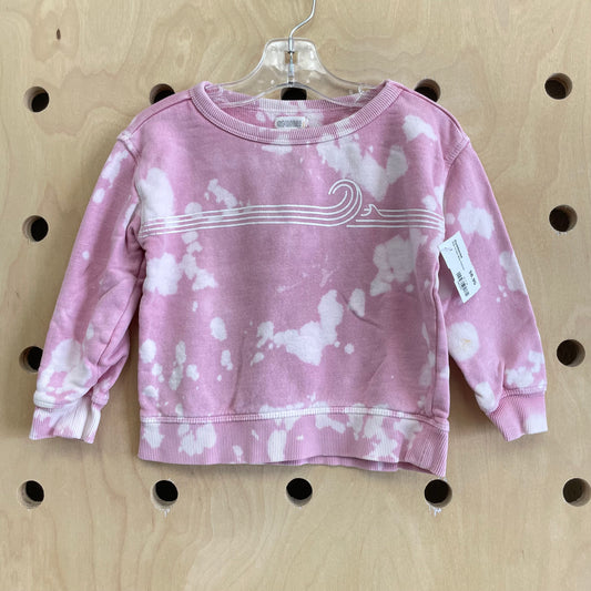 Pink Tie Dye Wave Pullover