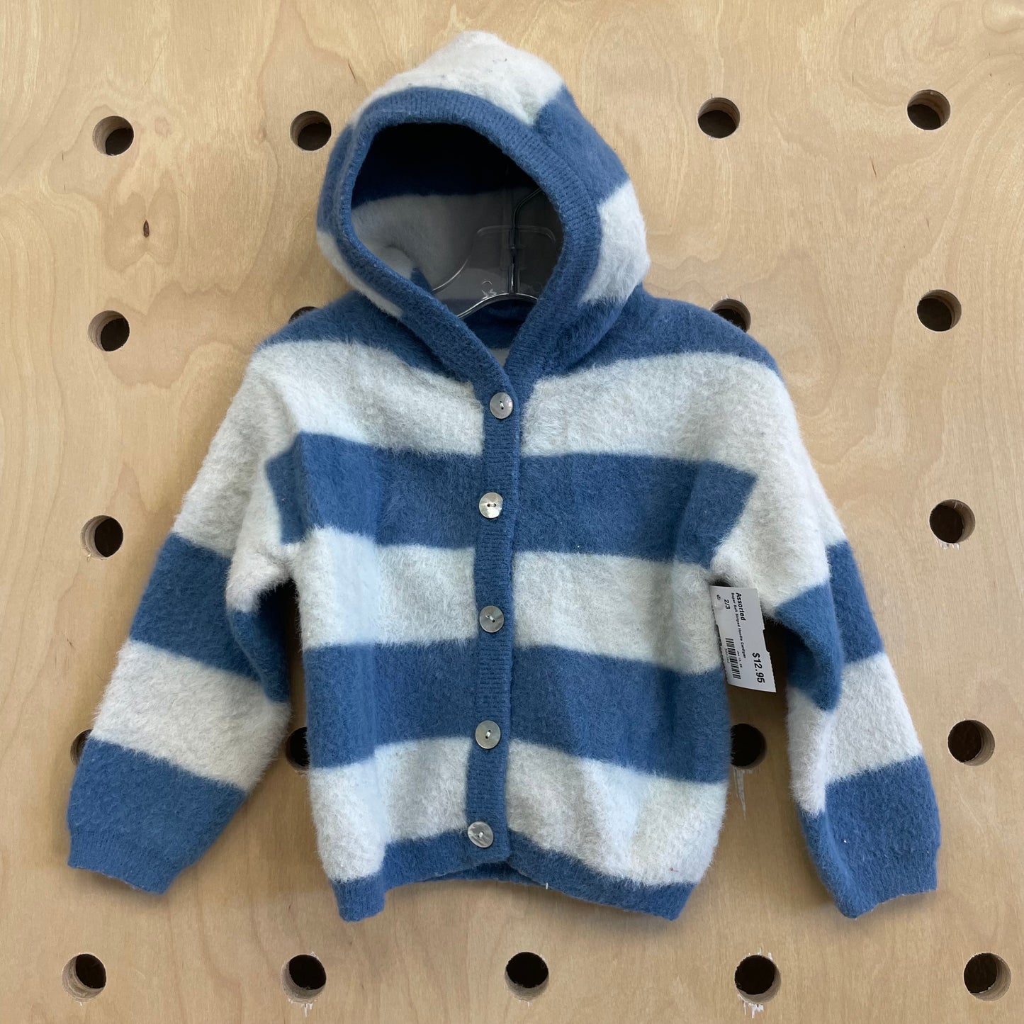 Super Soft Striped Hoodie Cardigan