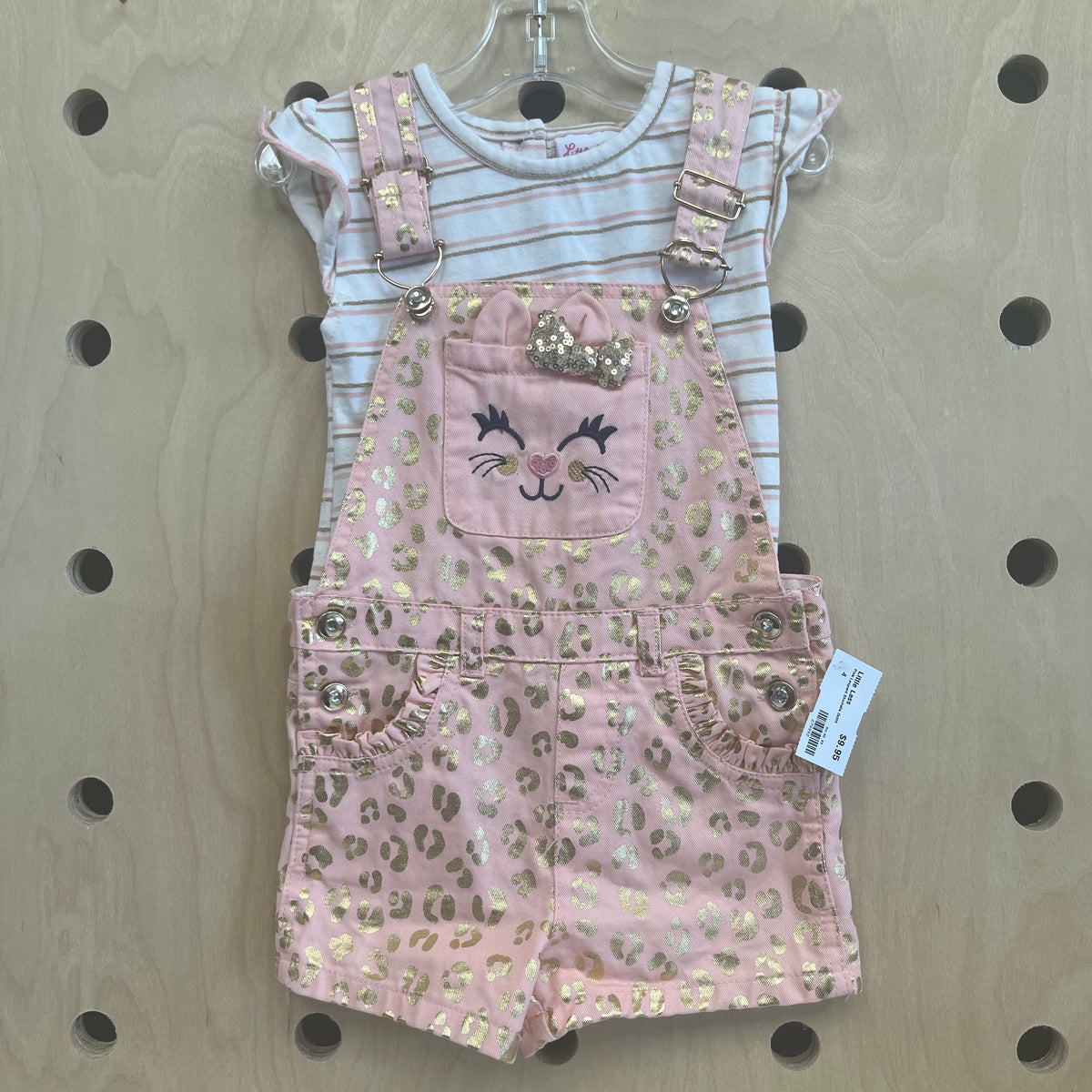 Pink Leopard Shortalls Outfit