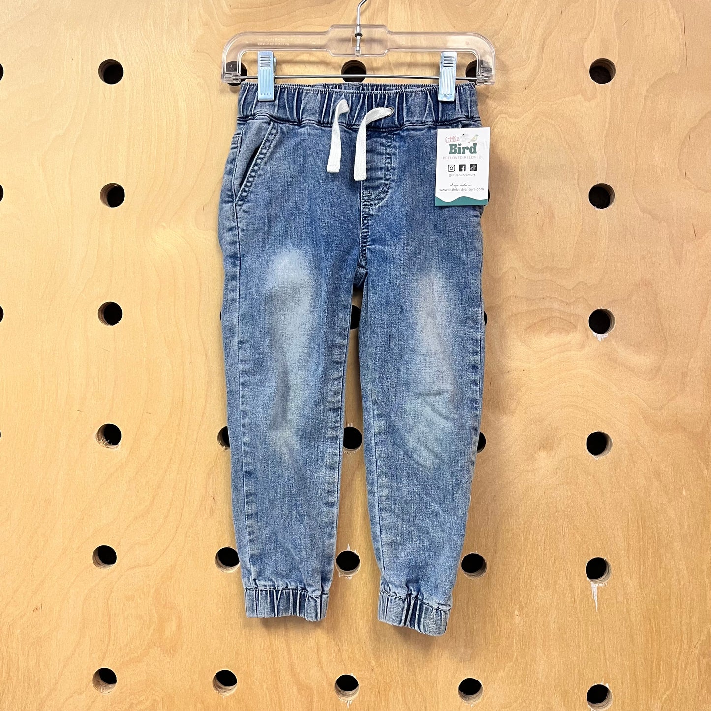 Drawstring Denim Joggers