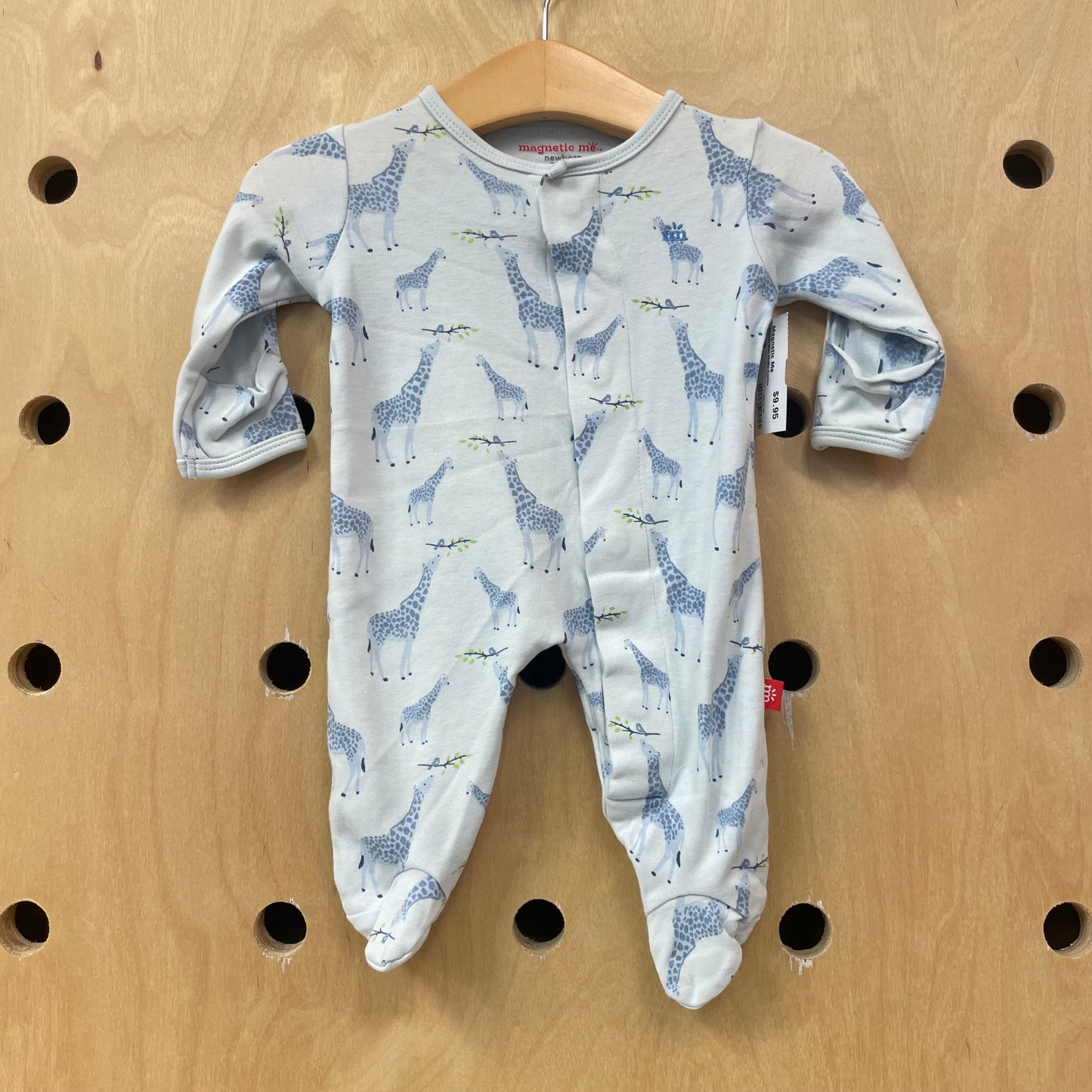 Organic Blue Giraffe Footies