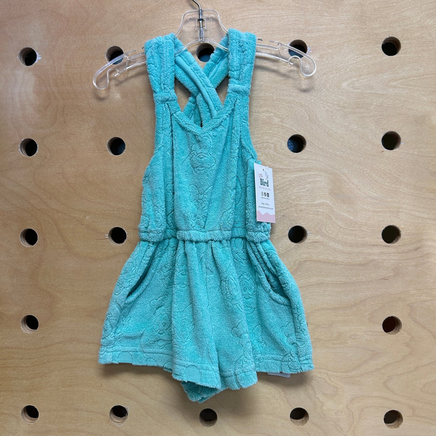 Green Terry Mickey & Friends Romper