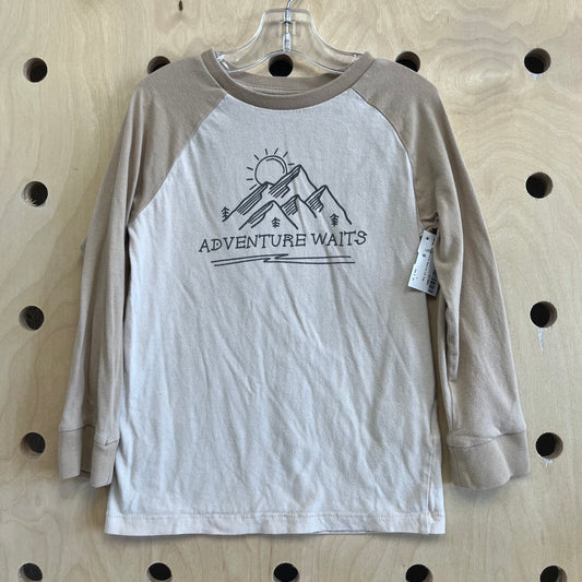 Beige Adventure Awaits LS Tee