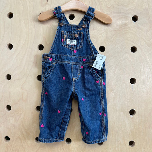 Denim Hearts Overalls