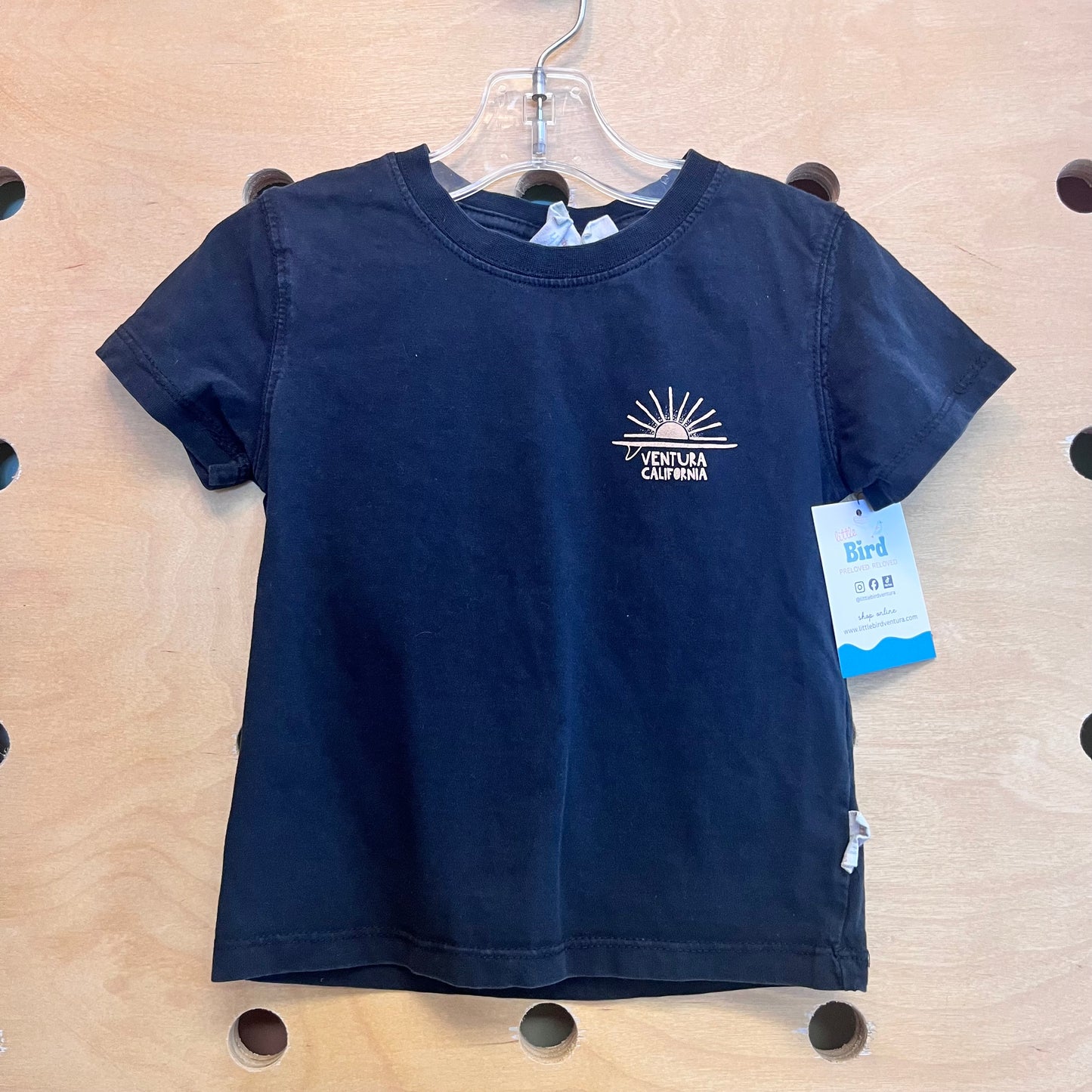 Black 'Ventura California' Cotton Tee