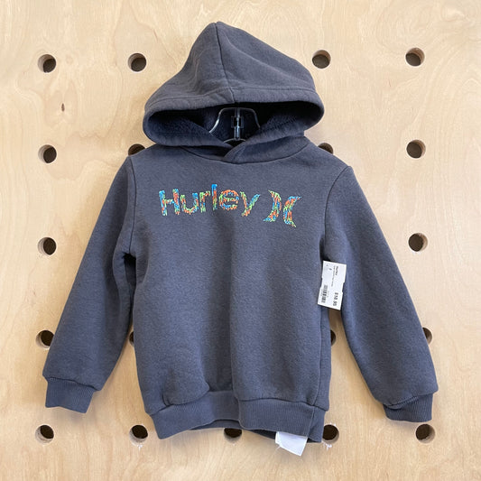 Grey Colorful logo Hoodie