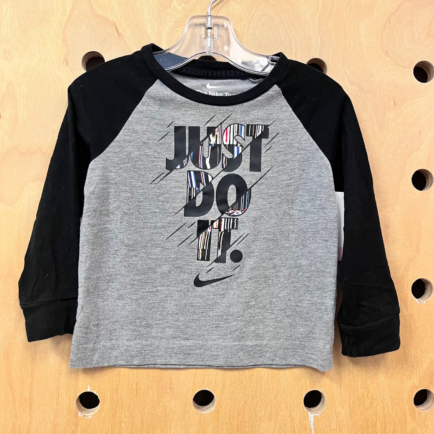 Black & Grey Just Do It Raglan Tee