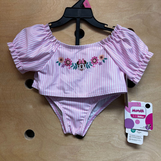 Pink Striped Minnie Swimsuit NEW!