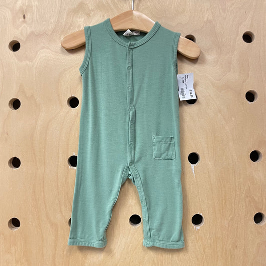 Green Bamboo Snap Romper