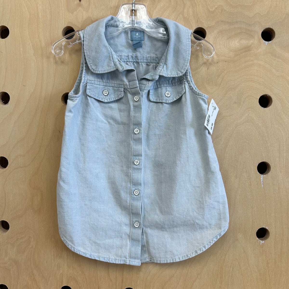 Chambray Button Tank