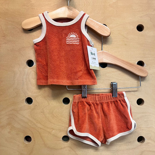 Orange Terry Sunset Outfit
