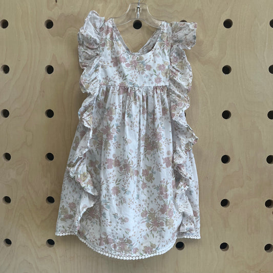 Cream Floral Dress