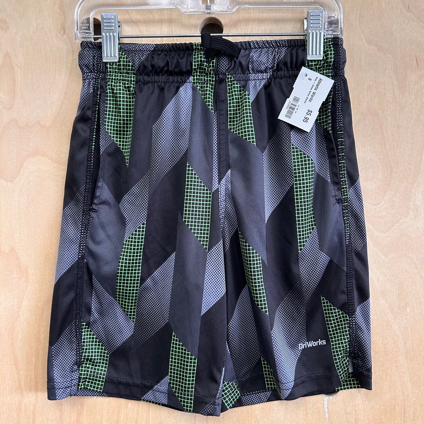 Grey + Green Active Shorts