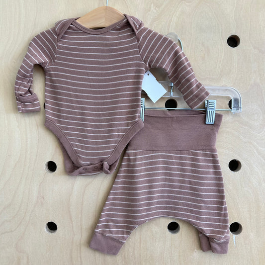 Mauve Striped Outfit