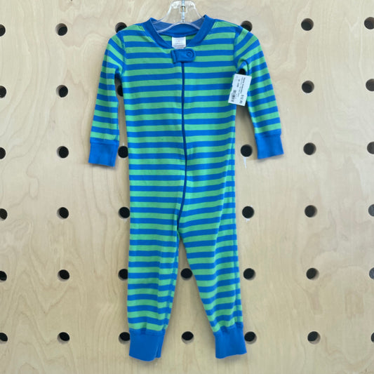 Organic Green + Blue Zippy Pajamas
