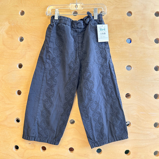 Black Eyelet Wide Legged Pants