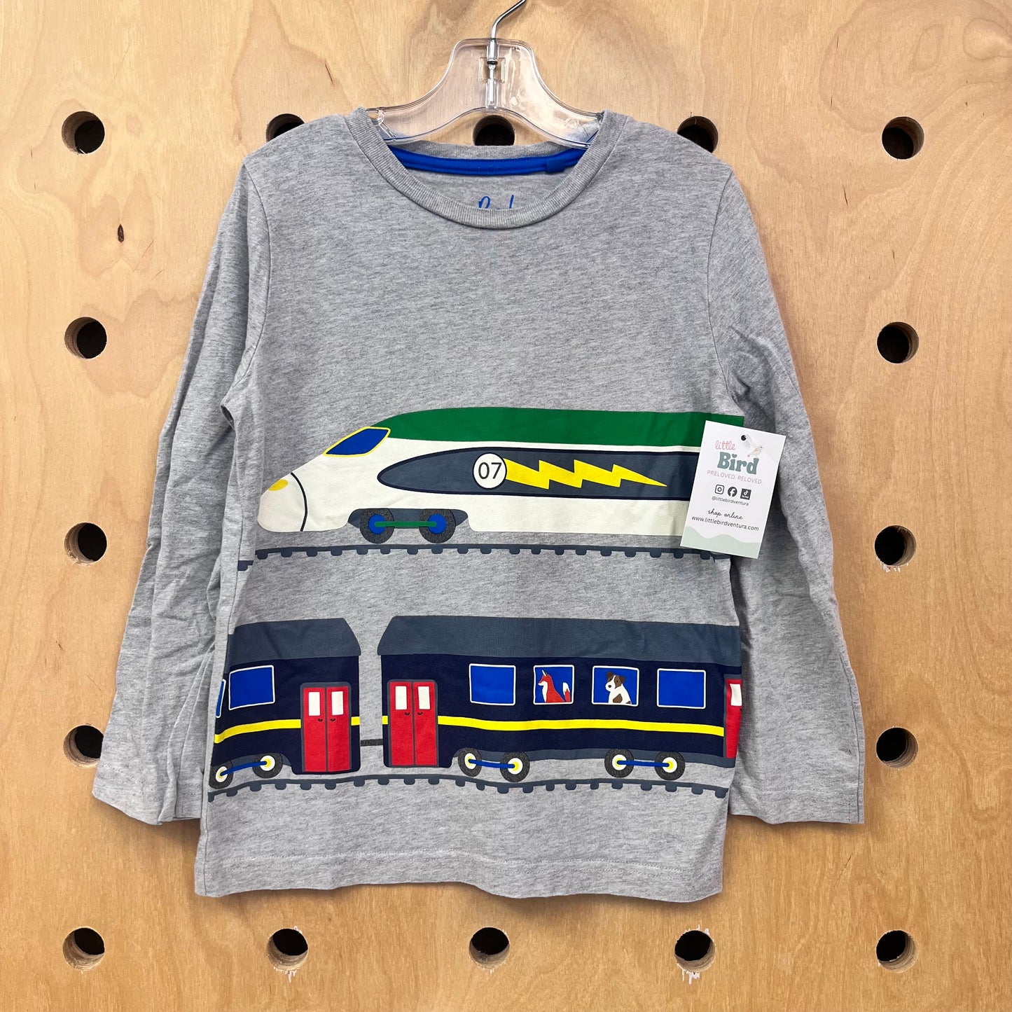 Grey Trains Cotton LS
