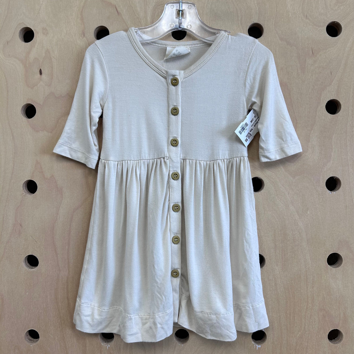 Cream Button Up Dress