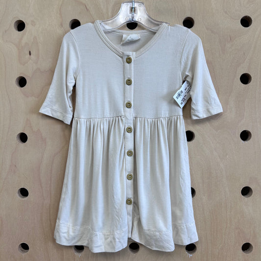 Cream Button Up Dress