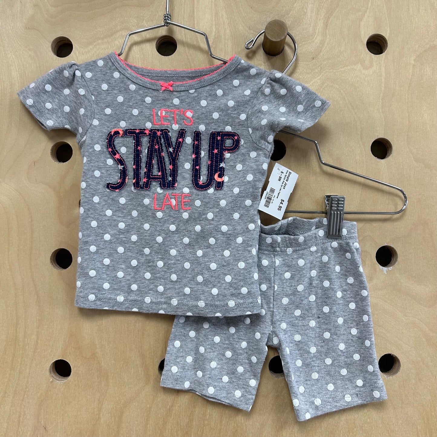 Grey Spotty Stay Up Late Pajamas