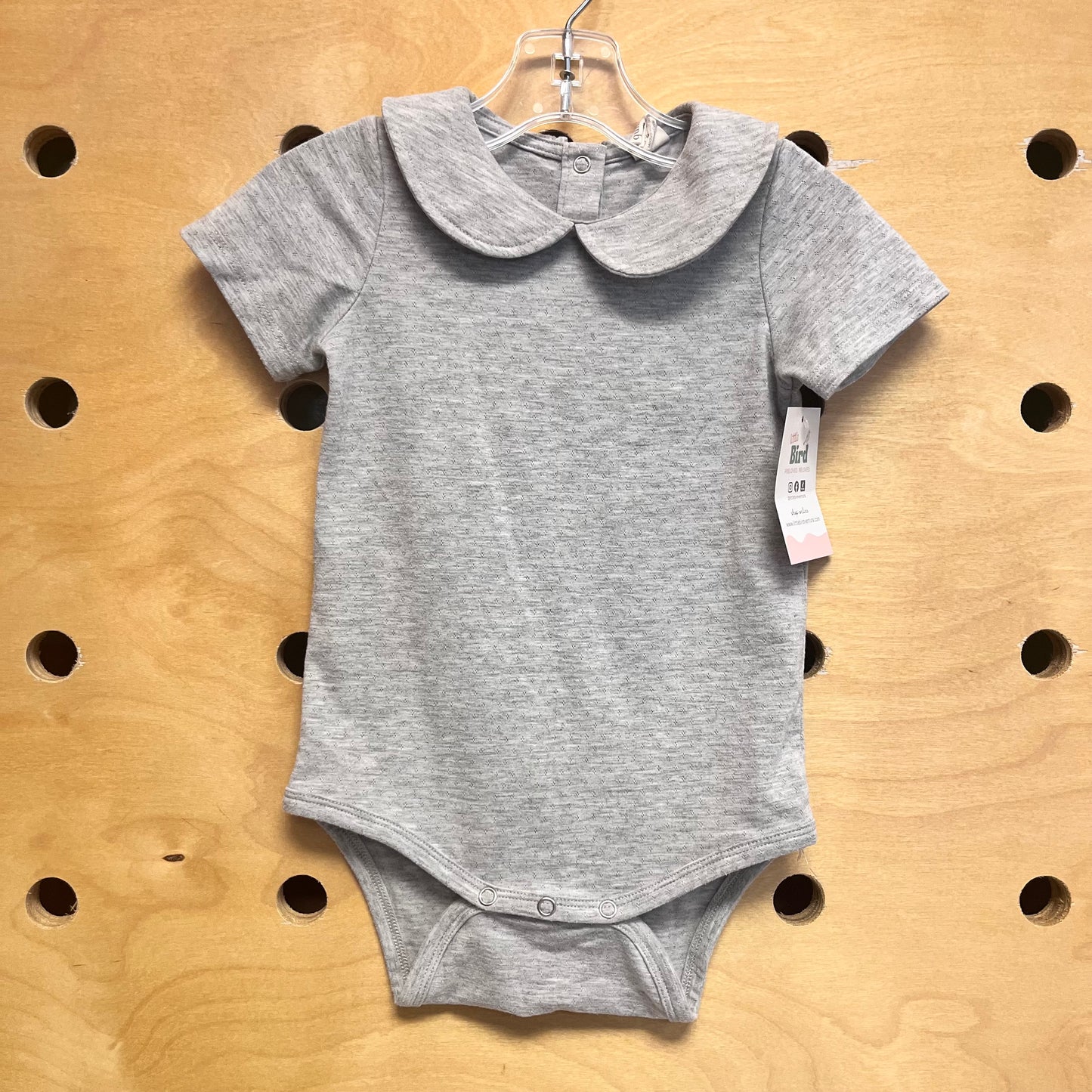 Grey Pointelle Bamboo Blend Bodysuit