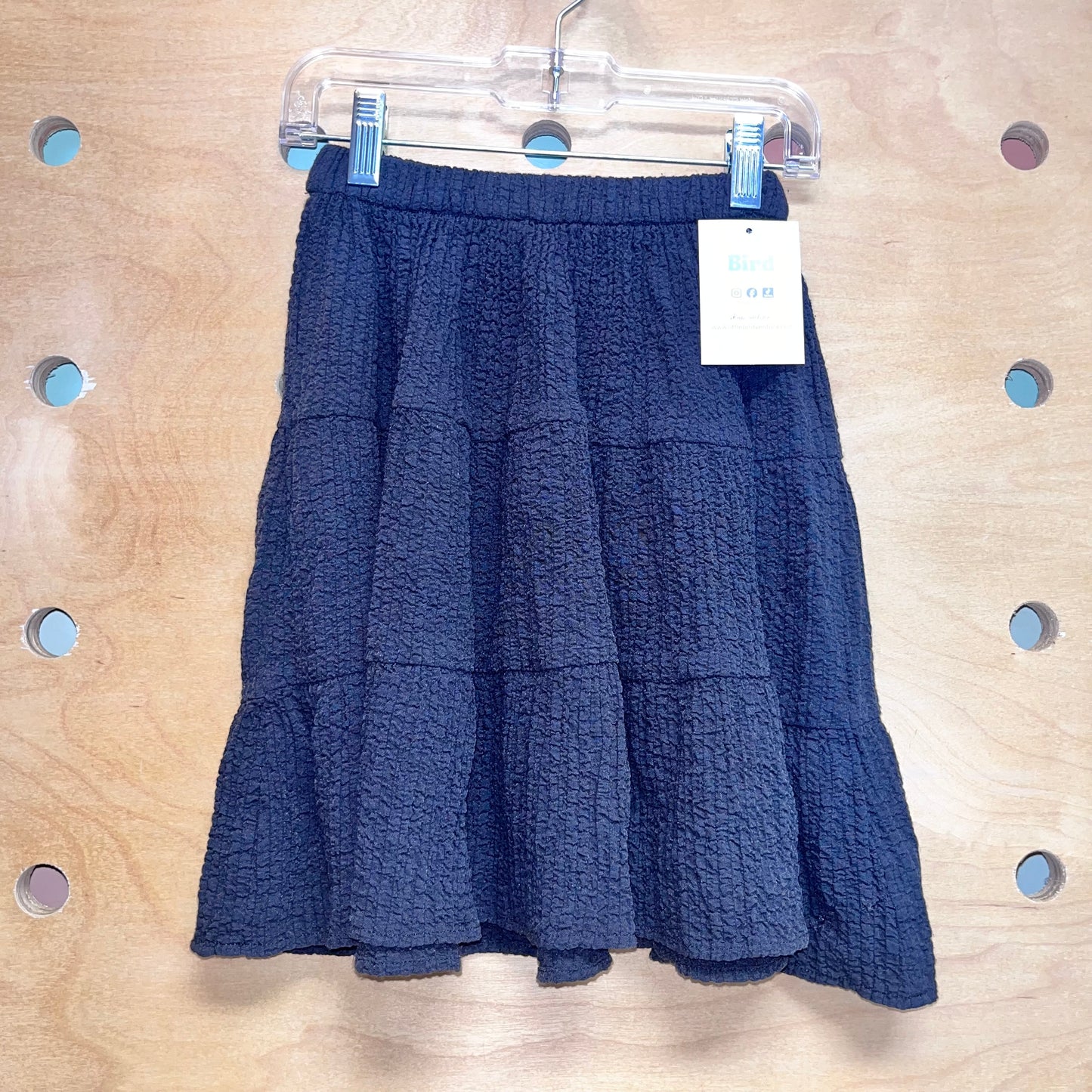 Grey Gauze Pull On Skirt