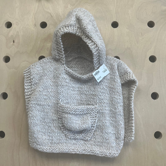 Beige Knit Poncho