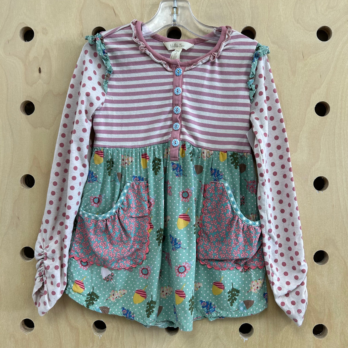 Teal & Purple Ruffle Top