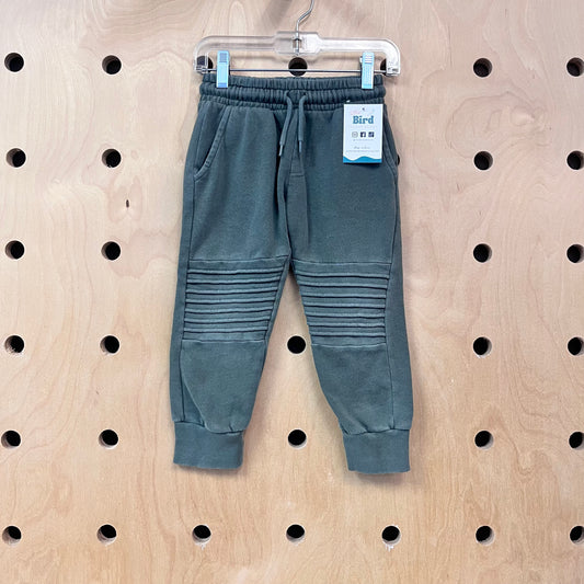 Green Moto Knee Joggers