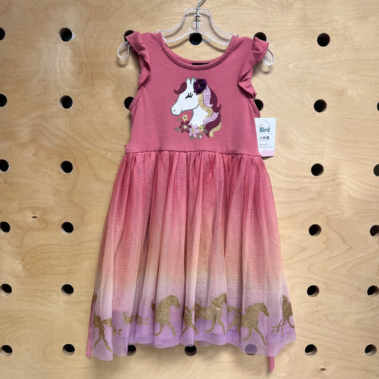 Mauve/Gold Tulle Unicorn Dress