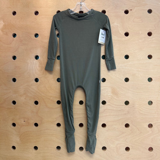 Green Bamboo Inner Fleece Zippy