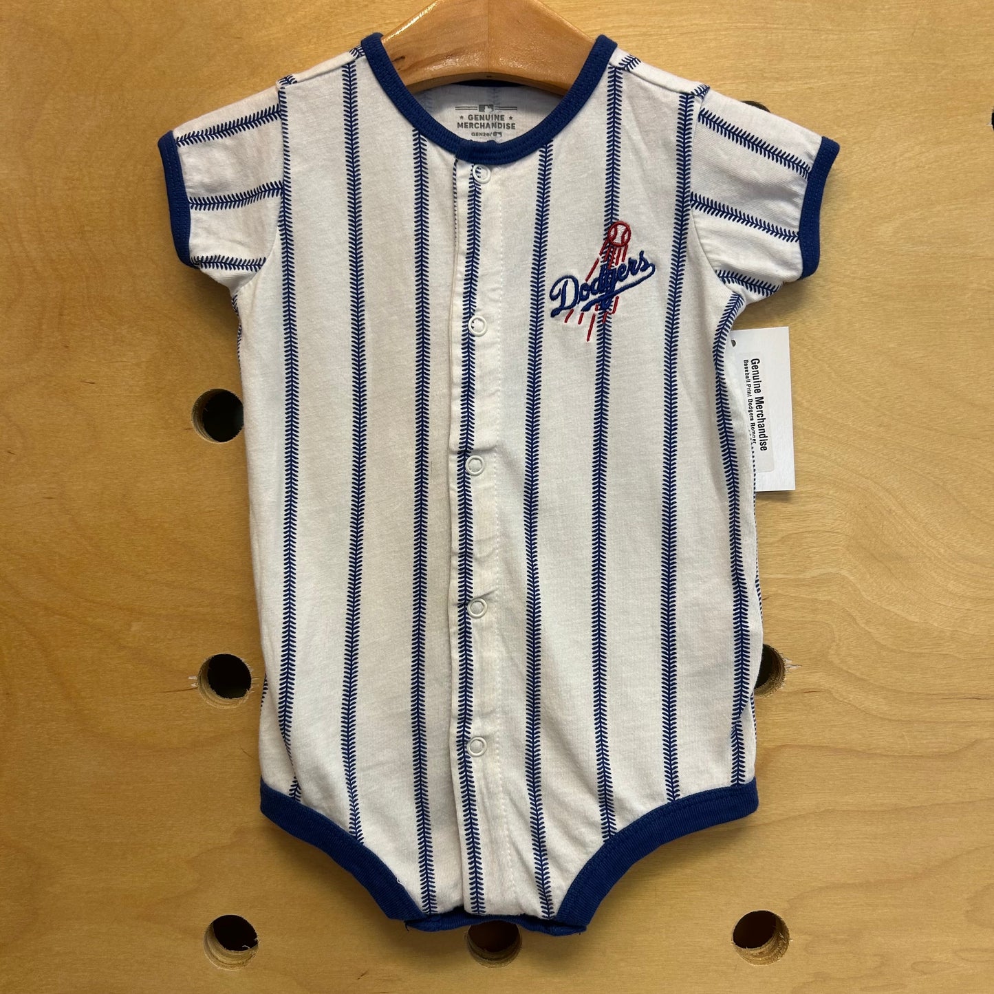 Baseball Print Dodgers Romper