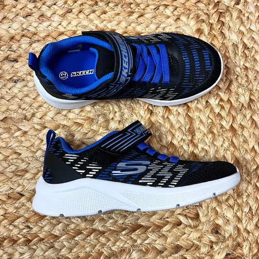 Black & Blue Velcro Running Sneakers