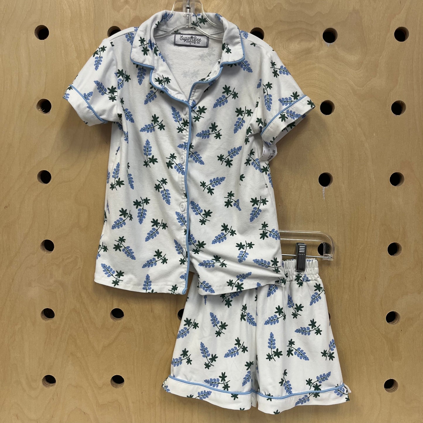White Floral Pajama Set
