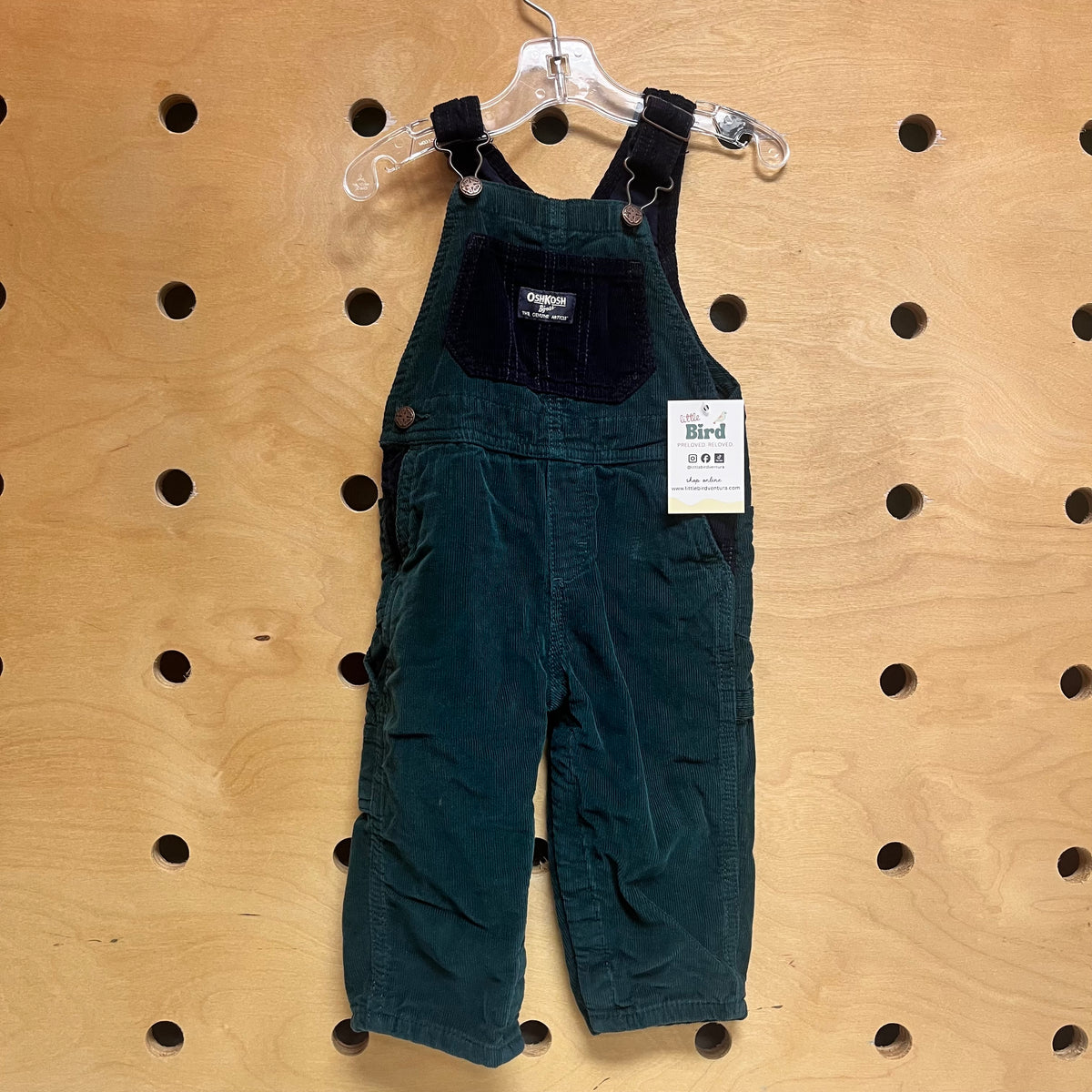 Green/Blue Cord Overalls