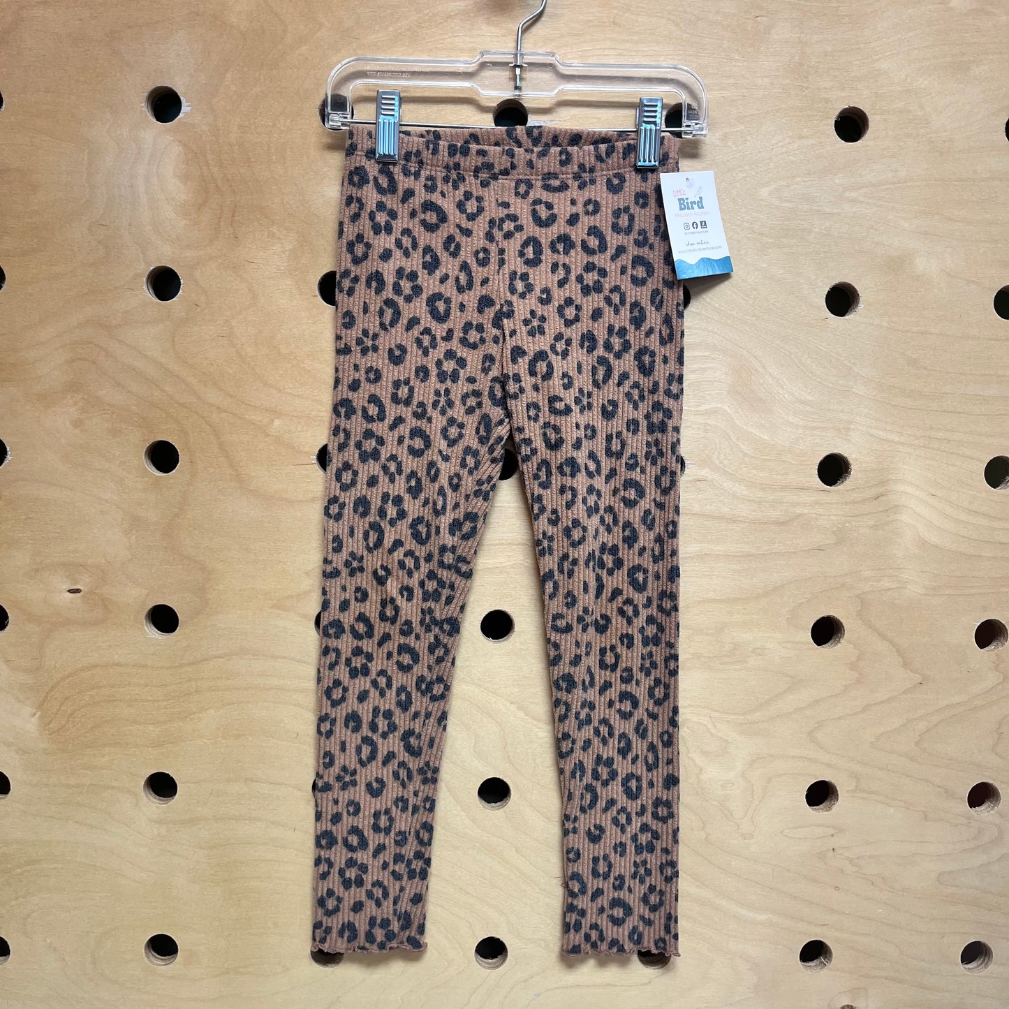 Brown/Black Ribbed Animal Print Leggings